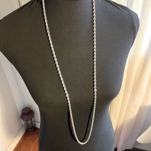 ⛓💫31" Continuous silver  neckless